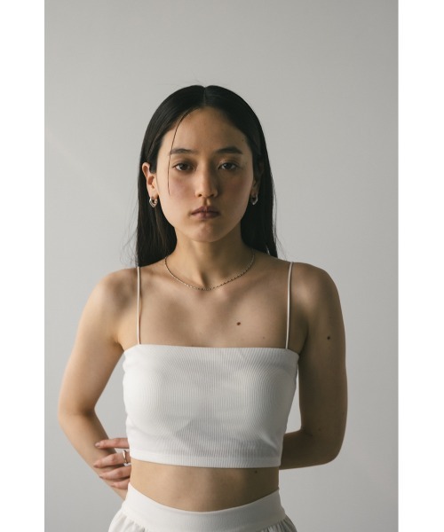 STYLEMIXER(スタイルミキサー)の「カップ付きバンドゥ(キャミソール・レディース・カーキ/ホワイト/ダークブラウン・SMALL/MEDIUM)」の5枚目の写真