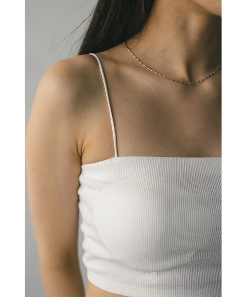 STYLEMIXER(スタイルミキサー)の「カップ付きバンドゥ(キャミソール・レディース・カーキ/ホワイト/ダークブラウン・SMALL/MEDIUM)」の7枚目の写真