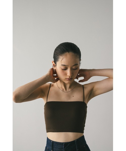STYLEMIXER(スタイルミキサー)の「カップ付きバンドゥ(キャミソール・レディース・カーキ/ホワイト/ダークブラウン・SMALL/MEDIUM)」の14枚目の写真