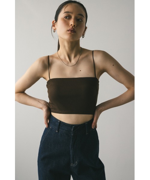 STYLEMIXER(スタイルミキサー)の「カップ付きバンドゥ(キャミソール・レディース・カーキ/ホワイト/ダークブラウン・SMALL/MEDIUM)」の15枚目の写真