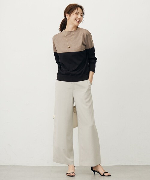J.PRESS Ladies(J.プレス レディス)の「【洗える・吸水速乾・接触冷感・セットアップ対応】Light ジョーゼット ワイド パンツ(その他パンツ・レディース・グレー系/ネイビー系/ブラック系/ベージュ系・XXS/XS/S)」の17枚目の写真