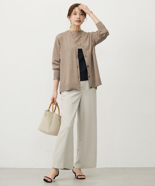 J.PRESS Ladies(J.プレス レディス)の「【洗える・吸水速乾・接触冷感・セットアップ対応】Light ジョーゼット ワイド パンツ(その他パンツ・レディース・グレー系/ネイビー系/ブラック系/ベージュ系・XXS/XS/S)」の18枚目の写真