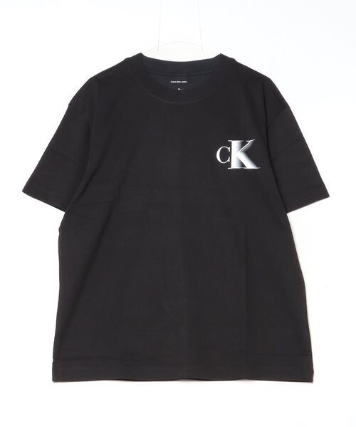 Calvin Klein Jeans（カルヴァンクラインジーンズ）の「Calvin Klein Jeans カルバンクラインジーンズ BOLD CK TEE モノグラムCK半袖Tシャツ（Tシャツ/カットソー・メンズ・ホワイト/ブラック・XL/L/M）」の2枚目の写真
