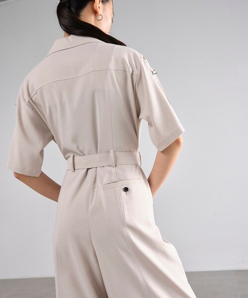 【未使用タグ付き】HONEY MI HONEY シアー切り替えジャンプスーツ 白 COGTHEBIGSMOKE/コグザビッグスモーク】LYDIA JUMP-SUIT/ケープ