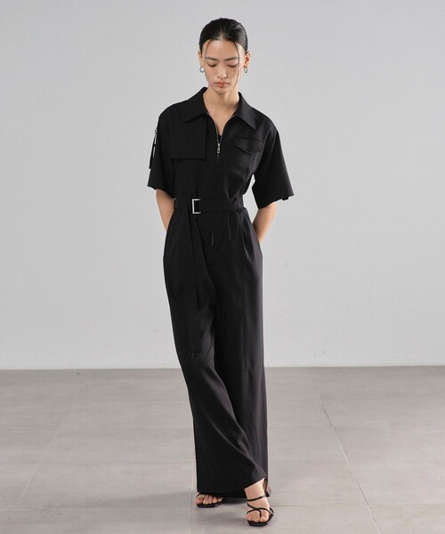 HERNO ノースリーブ プッシーボウ ジャンプスーツ 関税送料込 MOUSSY | CORSET STRAP DENIM ジャンプスーツ (オールインワン