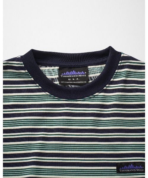 THOUSAND MILE(サウザンドマイル)の「【THOUSAND MILE】LONG SLEEVE T-SHIRT BORDER/ロングスリーブTシャツ ボーダー(Tシャツ/カットソー・メンズ・グリーン系その他/ブラウン系その他・XL/L/M/S/XS)」の19枚目の写真