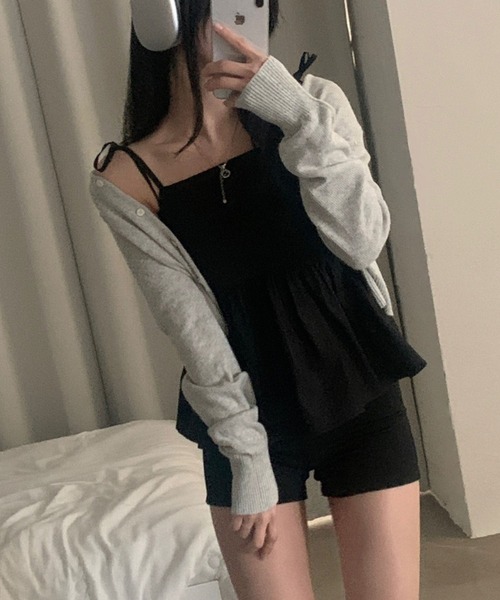 FREE STYLISTS（フリー スタイリスト）の「YUGA_YGMC　 Ribbon Camisole（キャミソール・レディース・ブラック/ラベンダー/ホワイト・FREE）」の20枚目の写真