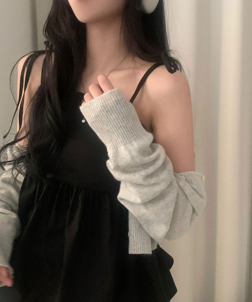 FREE STYLISTS（フリー スタイリスト）の「YUGA_YGMC　 Ribbon Camisole（キャミソール・レディース・ブラック/ラベンダー/ホワイト・FREE）」の19枚目の写真