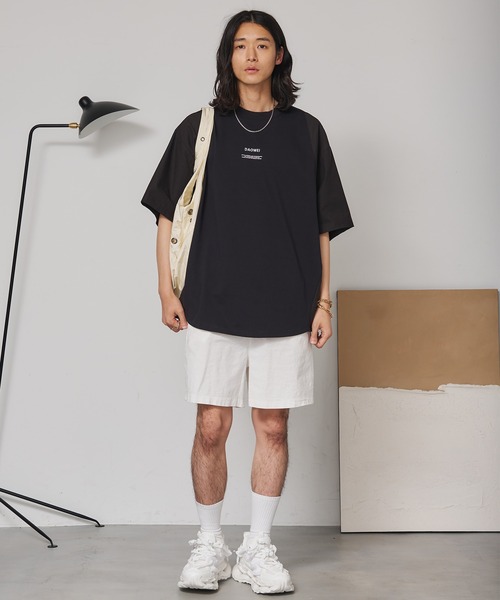 SEN TOKYO(セントーキョー)の「シャツ切替え ドッキングTシャツ(Tシャツ/カットソー・メンズ・ホワイト/ブラック・L/M)」の13枚目の写真