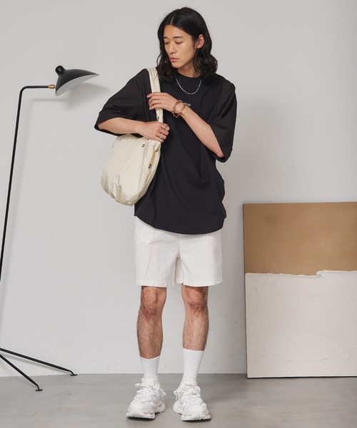SEN TOKYO(セントーキョー)の「シャツ切替え ドッキングTシャツ(Tシャツ/カットソー・メンズ・ホワイト/ブラック・L/M)」の4枚目の写真