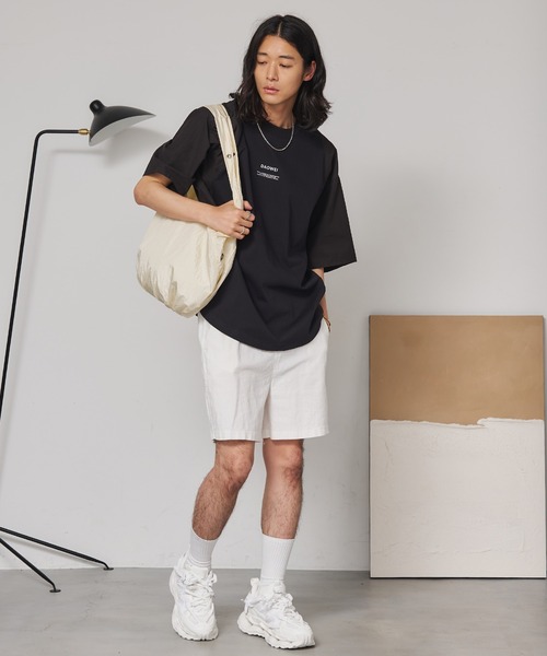 SEN TOKYO(セントーキョー)の「シャツ切替え ドッキングTシャツ(Tシャツ/カットソー・メンズ・ホワイト/ブラック・L/M)」の5枚目の写真