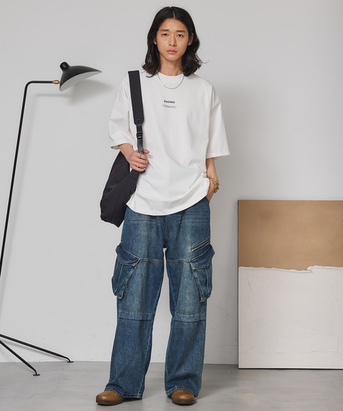 SEN TOKYO(セントーキョー)の「シャツ切替え ドッキングTシャツ(Tシャツ/カットソー・メンズ・ホワイト/ブラック・L/M)」の18枚目の写真