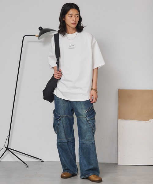 SEN TOKYO(セントーキョー)の「シャツ切替え ドッキングTシャツ(Tシャツ/カットソー・メンズ・ホワイト/ブラック・L/M)」の20枚目の写真