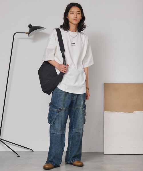 SEN TOKYO(セントーキョー)の「シャツ切替え ドッキングTシャツ(Tシャツ/カットソー・メンズ・ホワイト/ブラック・L/M)」の9枚目の写真