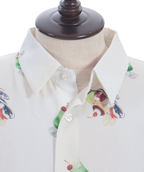 完売品❤️25SS LalliaMu ジオメタリックプリントブラウス 半袖 ハートレースシャーリング半袖ブラウス - ブラウス、カットソー