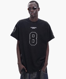 MASONPRINCE ナンバープリントメッシュ切替 スリム 半袖 Tシャツ Tシャツ HEAD総柄メッシュプリント半袖T メンズ | イオン