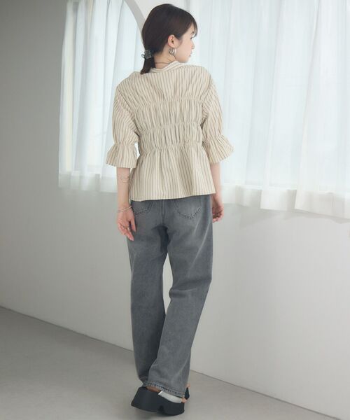 RETRO GIRL（レトロガール）の「ギャザーSH（シャツ/ブラウス・レディース・オフホワイト/ブルー系その他/ホワイト系その他・FREE）」の15枚目の写真