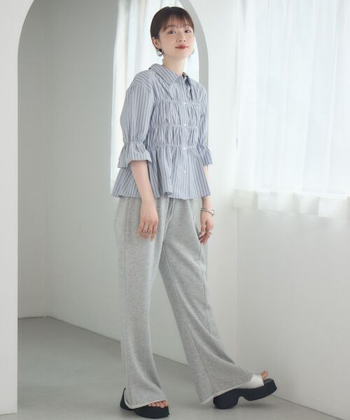 RETRO GIRL（レトロガール）の「ギャザーSH（シャツ/ブラウス・レディース・オフホワイト/ブルー系その他/ホワイト系その他・FREE）」の20枚目の写真