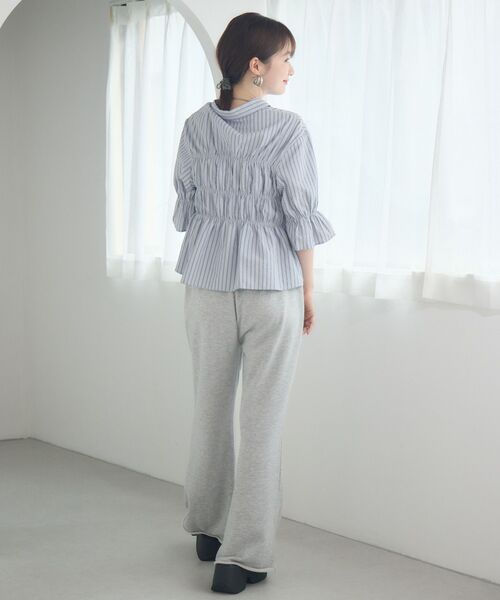 RETRO GIRL（レトロガール）の「ギャザーSH（シャツ/ブラウス・レディース・オフホワイト/ブルー系その他/ホワイト系その他・FREE）」の22枚目の写真