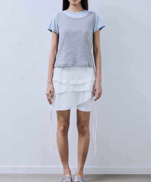 PLACE STUDIO（プレイススタジオ）の「PLACE STUDIO／ピンタックロゴTシャツセット（Tシャツ/カットソー・レディース・ブラック/ライトグレー/ネイビー・FREE）」の6枚目の写真