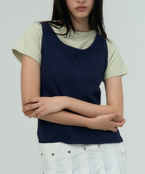 tシャツ PLACE STUDIO／ピンタックロゴTシャツセット レディース PLACE STUDIO／ピンタックロゴTシャツセット（Tシャツ