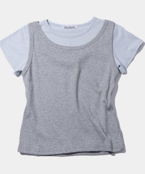 PLACE STUDIO／ピンタックロゴTシャツセット（Tシャツ