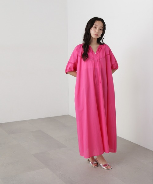 N.(N. Natural Beauty Basic)(エヌエヌナチュラルビューティーベーシック)の「レースコットンワンピース(ワンピース・レディース・ブラック/グリーン/ピンク・MEDIUM)」の21枚目の写真