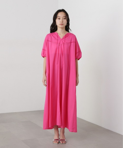 N.(N. Natural Beauty Basic)(エヌエヌナチュラルビューティーベーシック)の「レースコットンワンピース(ワンピース・レディース・ブラック/グリーン/ピンク・MEDIUM)」の18枚目の写真