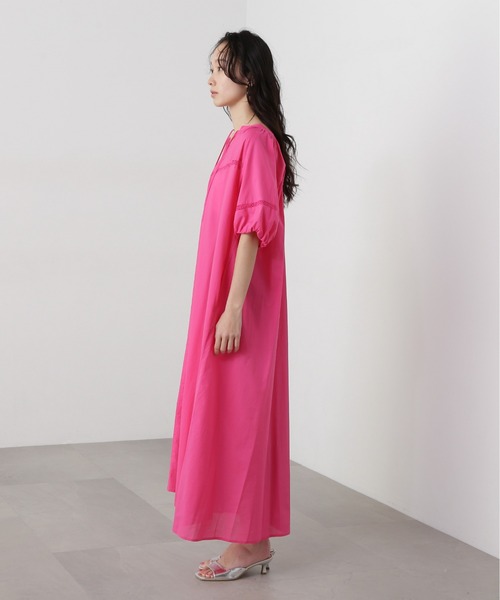 N.(N. Natural Beauty Basic)(エヌエヌナチュラルビューティーベーシック)の「レースコットンワンピース(ワンピース・レディース・ブラック/グリーン/ピンク・MEDIUM)」の17枚目の写真