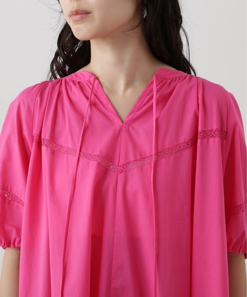 N.(N. Natural Beauty Basic)(エヌエヌナチュラルビューティーベーシック)の「レースコットンワンピース(ワンピース・レディース・ブラック/グリーン/ピンク・MEDIUM)」の15枚目の写真