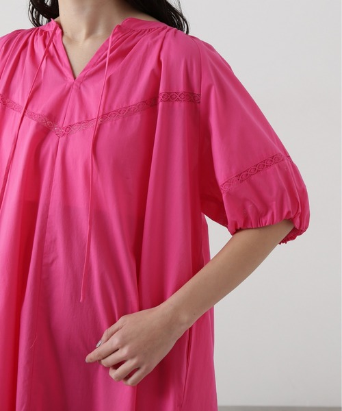 N.(N. Natural Beauty Basic)(エヌエヌナチュラルビューティーベーシック)の「レースコットンワンピース(ワンピース・レディース・ブラック/グリーン/ピンク・MEDIUM)」の14枚目の写真