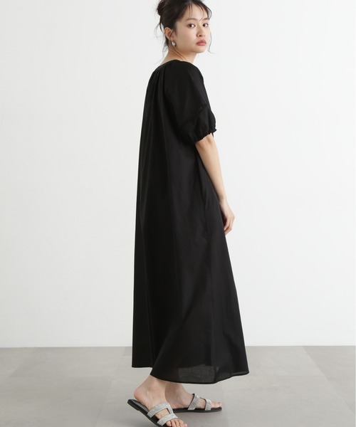 N.(N. Natural Beauty Basic)(エヌエヌナチュラルビューティーベーシック)の「レースコットンワンピース(ワンピース・レディース・ブラック/グリーン/ピンク・MEDIUM)」の6枚目の写真