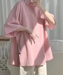サイドボタン シャツ