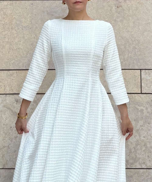 セール】千鳥立体フレアワンピース（ワンピース）｜JENNE（ジェンヌ