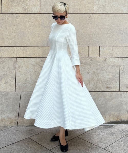 セール】千鳥立体フレアワンピース（ワンピース）｜JENNE（ジェンヌ