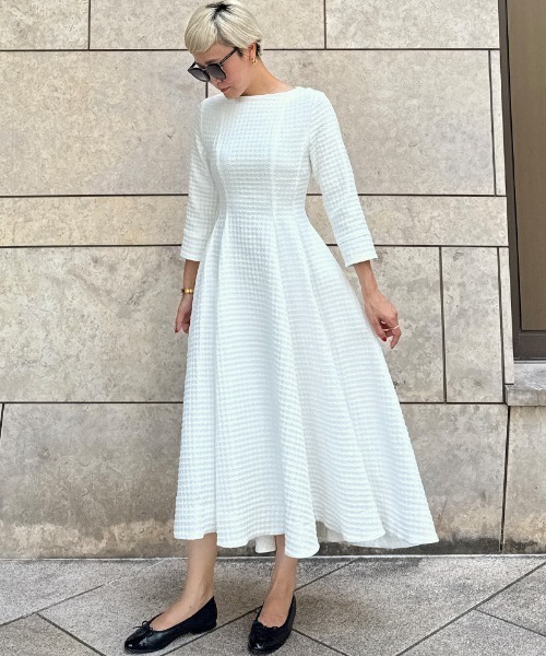 セール】千鳥立体フレアワンピース（ワンピース）｜JENNE（ジェンヌ