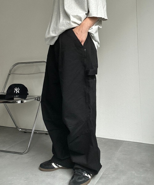 CREARE -LINO-(クレアーレリノ)の「バレルレッグカーゴパンツ/ミリタリーパンツ(カーゴパンツ・メンズ・ブラック/カーキ・LARGE/MEDIUM)」の8枚目の写真