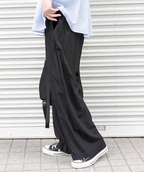 FORK&SPOON（フォークアンドスプーン）の「FORK&SPOON　レーヨンナイロンイージーパンツ（その他パンツ・レディース・ブラック/カーキ/キャメル・1/2）」の5枚目の写真