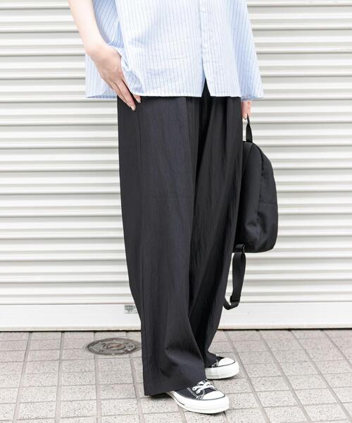 FORK&SPOON（フォークアンドスプーン）の「FORK&SPOON　レーヨンナイロンイージーパンツ（その他パンツ・レディース・ブラック/カーキ/キャメル・1/2）」の7枚目の写真