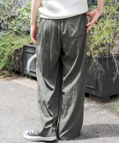 FORK&SPOON（フォークアンドスプーン）の「FORK&SPOON　レーヨンナイロンイージーパンツ（その他パンツ・レディース・ブラック/カーキ/キャメル・1/2）」の14枚目の写真