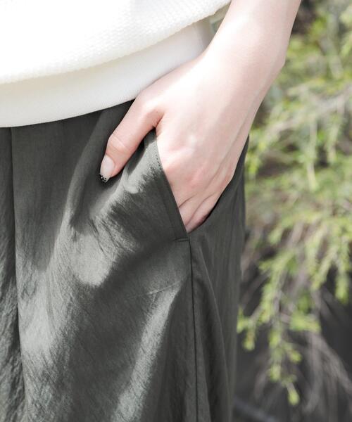 FORK&SPOON（フォークアンドスプーン）の「FORK&SPOON　レーヨンナイロンイージーパンツ（その他パンツ・レディース・ブラック/カーキ/キャメル・1/2）」の18枚目の写真