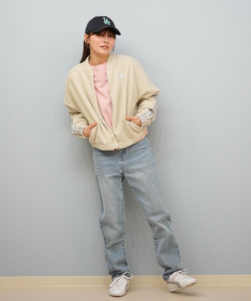 セール】adidas/アディダス ボアショートジャケット/スリーストライプ