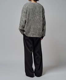 lui's ファニーツイードカーディガン　2025aw 金ボタンがアクセントな ツイードジャケット風カーディガン