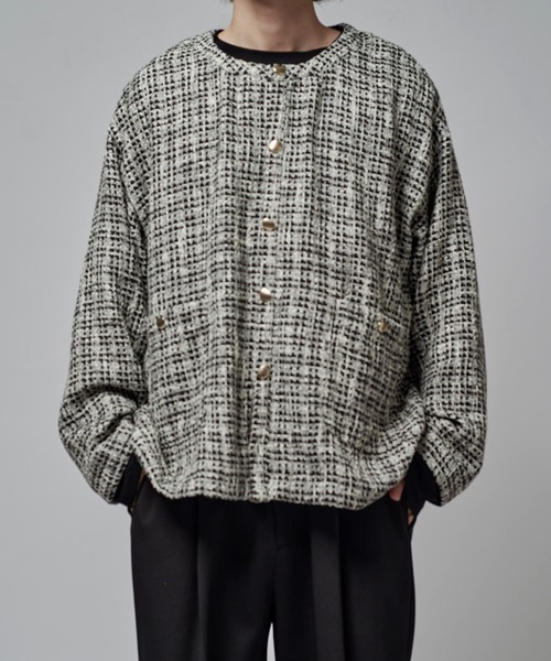 Lui's(ルイス)の「ファニーツイードカーディガン(カーディガン/ボレロ・メンズ・ブラック/ブラック系その他・FREE)」の12枚目の写真