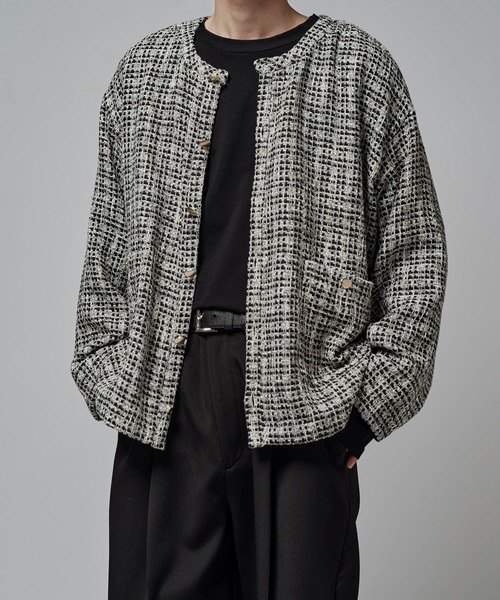 Lui's(ルイス)の「ファニーツイードカーディガン(カーディガン/ボレロ・メンズ・ブラック/ブラック系その他・FREE)」の11枚目の写真