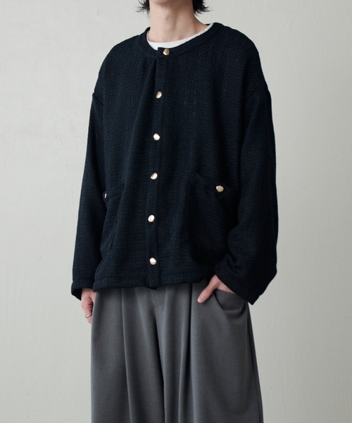 Lui's（ルイス）の「ファニーツイードカーディガン（カーディガン/ボレロ・メンズ・ブラック/ブラック系その他/ネイビー・FREE）」の22枚目の写真