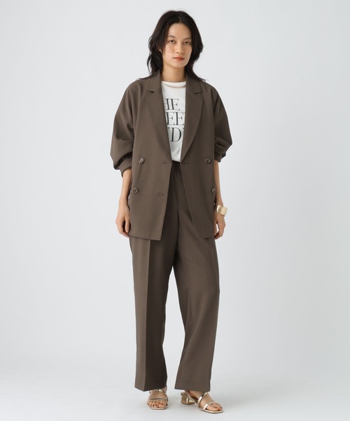 Elura（エルーラ）の「サキソニー風ワイドパンツ＜低身長サイズあり＞/ 576878（その他パンツ・レディース・ブラック/チャコールグレー/ブラウン・FREE(S)/LARGE/MEDIUM）」の7枚目の写真