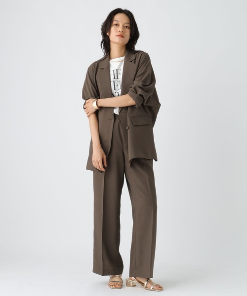 Elura（エルーラ）の「サキソニー風ワイドパンツ＜低身長サイズあり＞/ 576878（その他パンツ・レディース・ブラック/チャコールグレー/ブラウン・FREE(S)/LARGE/MEDIUM）」の8枚目の写真