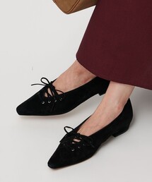 【美品】ジュリエットエジュスティーヌ　黒 ハイヒールパンプス 厚底 レースリボン 美品】ジュリエットエジュスティーヌ 黒 ハイヒールパンプス