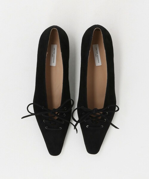 UNITED ARROWS(ユナイテッドアローズ)の「レースアップ フラットパンプス(パンプス・レディース・ダークブラウン/ブラック・38/36h/36/37/37h/35/35h)」の14枚目の写真